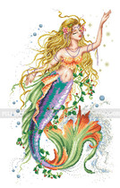 Cross stitch electronic picture redrawing source file-Mermaid Princess Mermaid cartoon