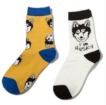 New couple cartoon lion head creative sock - all cotton sock skateboard sock neutral sock