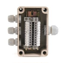 Waterproof junction box one-in-three-out Junction Box 4-way cable wire-through box anti-rainstorm 1-in 3-out strong electrical wiring