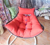 Outdoor maple leaf hanging basket cushion Rattan birds nest rocking chair Hanging chair Leisure rattan chair Garden swing cushion