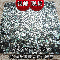 (Poyang Lake) bottom plate Black Butterfly irregular dense natural shell mosaic tile wallpaper application Wall