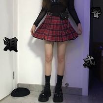  Beautiful girls piupiu-ins with the same Scottish pleated high-waisted thin skirt