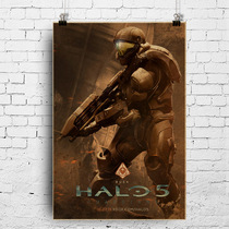 Halo Game Poster Character Figure 40*60cm Buck Halo Captain Buck Vintage Kraft Paper Printing
