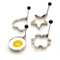 Thickened stainless steel omelet fried egg mold love breakfast heart shaped plum blossom five-star round mold