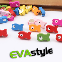 5 Mini Fish Cartoon Nails Cute Wood Nails Message Board Bulletin Wall Molding Nails Fish Shapes