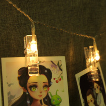 E-commerce ins girl heart photo wall decoration light LED solar photo clip light Remote control battery light string