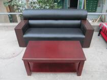 Pentium three-person office sofa leisure sofa office sofa leather sofa home sofa coffee table