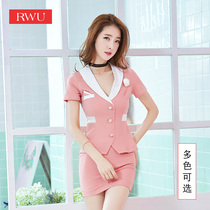 Foot bath technician clothes Sexy thin beauty salon work clothes Night sauna Foot massage bath work clothes stewardess uniform summer