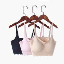 Daily single piece without steel ring one piece of seamless invisible adjustable shoulder strap bra comfortable underwear thin non-slip bra