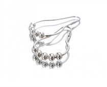  Quality smooth shower curtain hook metal five-bead ball shower curtain ring gourd hook export quality grade