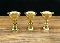 No. 11 boutique pure brass thickened polished butter lamp pure copper lace lamp holder for Buddha lamp copper lamp Buddhist supplies