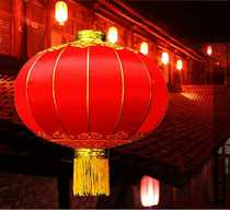 New red silk cloth Iron Lantern wedding outdoor gate advertising Lantern Festival handmade lantern