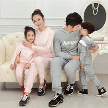 Angel Wings Children Korean Boy Sweatshirt Girl A family of three sets Parent-Child clothing spring clothes