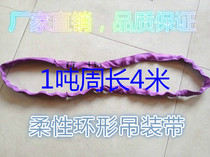 1T2M4M flexible hoisting belt ring lifting sling 1T industrial sling round sling 1 ton 2M 4m