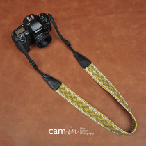 cam-in cotton series professional fashion camera back strap universal interface