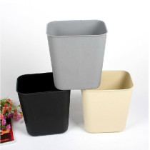 Flame retardant trash can Square trash can bathroom trash bin Hotel hotel supplies without cover 8 liters 14 liters