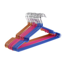 Home Anti-Slip Clothes Hanger Stainless Steel 10 Mount No Mark Soaked Plastic Hanging Clothes Brace Clothing Rack Steel Wire Hanger T