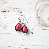 Ukraine Beautyspot original girl tide brand blooming flower red rose petal drop earrings spot