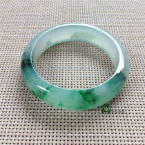 Jade natural jade bracelet Ice green female jade bracelet hydrated luster delicate counter certificate KC298