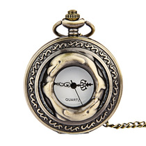 Ancient bronze color lace hollowed-out double dolphin first end connected with nostalgic epiphany nostalgic nostalgic table 9039