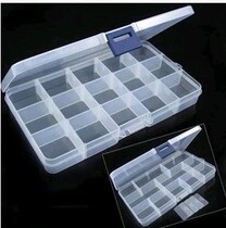 15 the transparent plastic component piece cartridge parts box hardware tool box jewelry box storage box