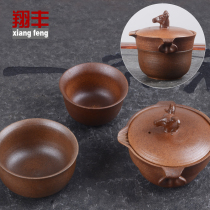 Xiangfeng new products travel tea set ceramic fast guest Cup One Pot Two Cups ceramic office set kung fu tea set