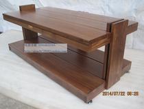 Reputable Sound Rack Video Double Solid Wood Black Walnut Wood Cabinet Equipment Rack Power Amplification Rack TV Cabinet