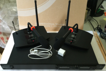 High sensitivity short rod short gooseneck one drag two wireless conference microphone with lithium battery 1 TOW 2 Mac