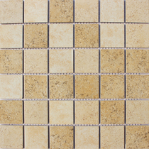 Simple antique pastoral style beige ceramic mosaic Bathroom kitchen floor tile mosaic
