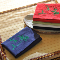  Pure cotton embroidered handkerchief handkerchief can be embroidered mens and womens embroidery bamboo ancient style retro Hanfu sweat-absorbing square towel