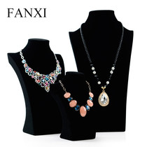 FANXI FANXI black flannel necklace model neck jewelry rack Neck mold jewelry display props RX00104