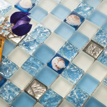 Factory direct high-grade shell mosaic ceramic tile frosted mirror decoration ktv self-adhesive wall stickers building materials background wall