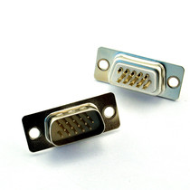 HDB15P VGA male female 3 rows 15-pin welding head Computer plug molded shell connector