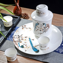 Half a catty of antique Chinese yellow wine Wine Wine hot wine hot wine bone porcelain hot pot ceramic household liquor soup wine warm jug pot