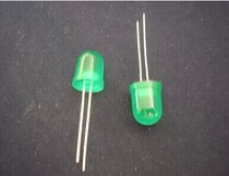 10MM green hair green F10 yellow green big round head straight plug LED LED lamp beads super bright spot