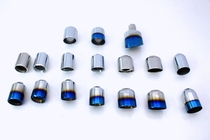 Automotive Universal Tailpipe Plated Blue Single Out Double Tsuits Black Tsukin Niazui Nano-Nozzle Welded Type Exhaust Pipe Retrofit