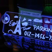 New LED light-emitting temporary car moving card Private custom car decoration temporary parking card