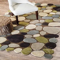 Eurostyle Garden Goose Pebble Carpet Living Room Tea Table Sofa Bedroom Bedside Handmade acrylic Acrylic Carpet Full of Custom