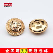 Metal lion head button coat suit coat windbreaker metal button decorative button clothing button