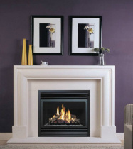 Factory direct European relief fireplace background wall marble Roman column simple fashion carved square pillar stone carving