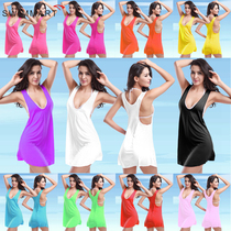 Beach skirt Europe and the United States 11 color sexy dress bikini blouse seaside resort skirt VB003