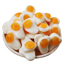 4 bags of BIG delicious food German egg poached egg gummy candy QQ fudge food 200g