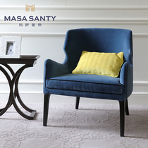 Minimalist modern single sofa chair Living room Blue Bart Leisure sofa Nordic Balcony Decent Board Room Light Lavish Furniture