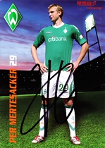 Mertesacker Werder Bremen 2008-09 season autograph official card star card