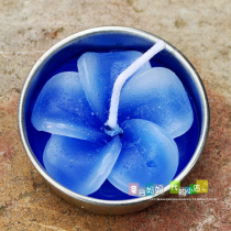 Thai incense candle aluminum box handmade candles Thai aromatherapy flower candle petal shape optional color Single price