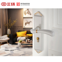 Three-ring new European-style mute door lock bedroom inner handle simple house door solid wood door lock three suits 0527