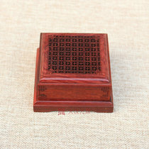 Square hollow plate incense box Indian leaflet rosewood mahogany incense burner Solid wood incense burner incense supplies