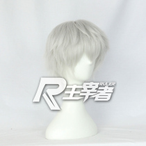 Master Butler Knife Sword Mess with Fox Silver Soul Silver silver white short hair cosplay wig 363U