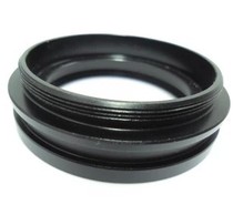 Connect the microscope light source with an adapter ring connection ring on the stereo microscope