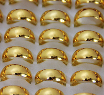 A2 brass bag gold ring gilded ring gilded ring men and women glossy ring pop ring jewelry generation